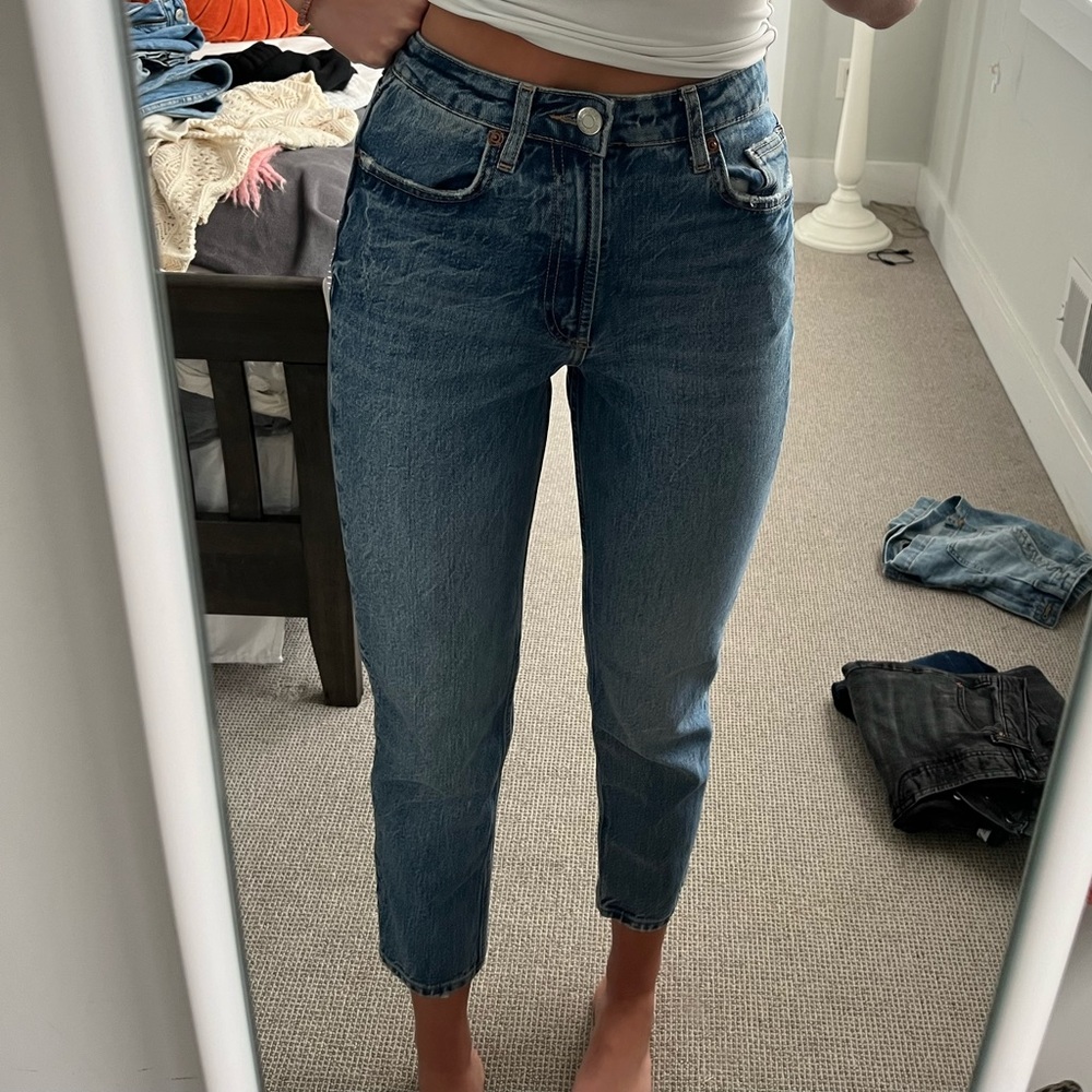 zara straight leg jeans